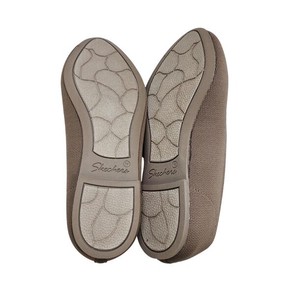 Skechers Womens Cleo Skokie Casual Ballet Flat Size 8 Wide Fit Taupe Pointed Toe - Picture 9 of 9